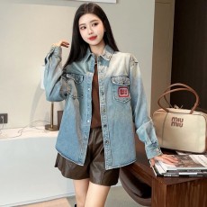 미우미우 MIUMIU 여성 데님 셔츠 MU02246