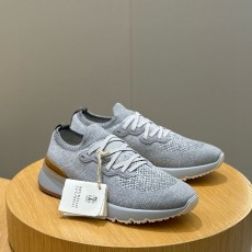 브루넬로쿠치넬리 Brunello Cucinelli 남성 니트 로우탑 스니커즈 BC163