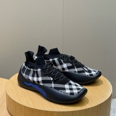 버버리 BURBERRY 남성 체크 니트 넵튠 스니커즈 BB464