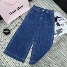 미우미우 MIUMIU 여성 데님 팬츠 MU0384