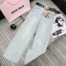 미우미우 MIUMIU 여성 데님 팬츠 MU0385