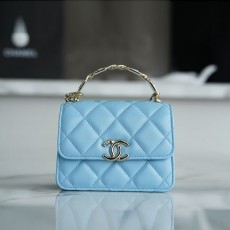 샤넬 CHANEL 램스킨 탑핸들 미니 체인백 C2339